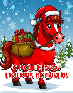Лошадь Новыйгод Краснаялошадь