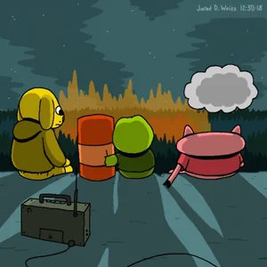 Jared D Weiss Frog Dog Log Cartoon