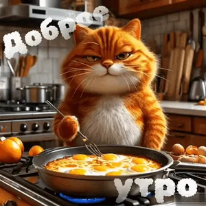 Доброе Утро Кот Завтрак
