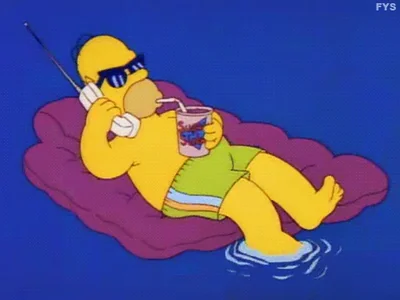 Homer Simpson Swimming