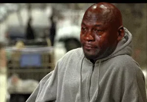 Sad Michael Jordan