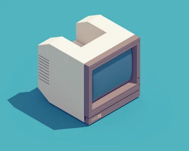 Анимация Зацикленный Old Computer
