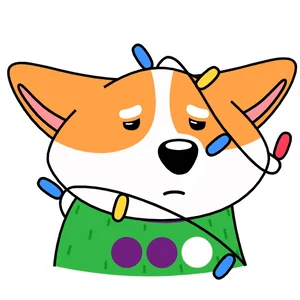 Собака Коржик Стикер