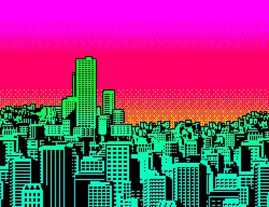 Пиксель Глитч Яркий