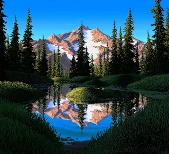 Пиксель Природа Лес