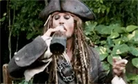 Johnny Depp Drinking