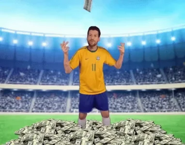 Neymar Swimming In Money Nadando Em Dinheiro