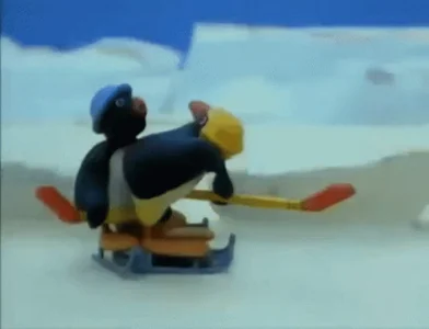 Pingu Roughing Hockey