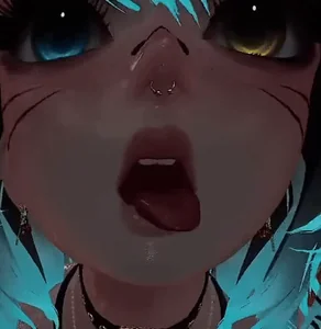 Licking Close Up