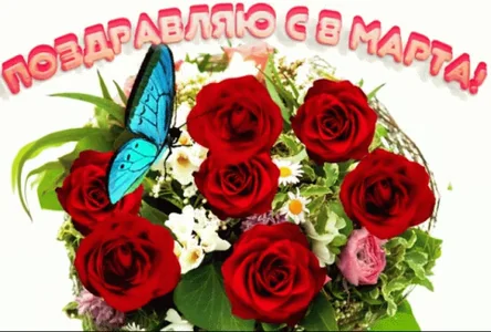8марта Праздник Бабочка